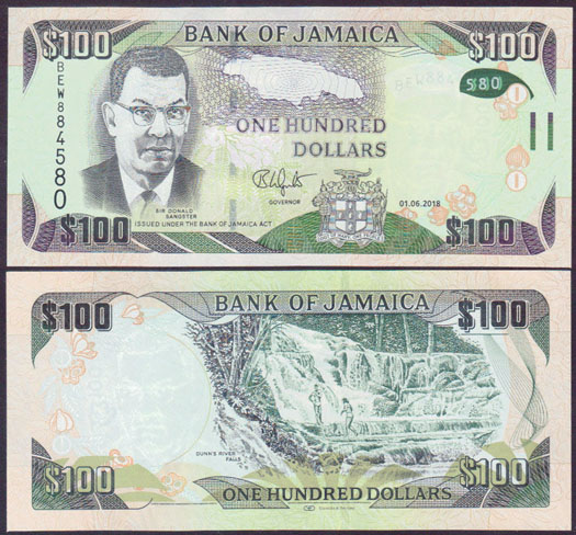 2018 Jamaica $100 (Unc) L000304
